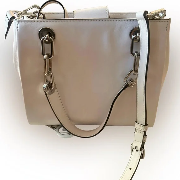 Michael Kors Silver Ruffled Satchel - Picture 3 of 6